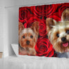 Yorkshire Terrier Print Shower Curtains