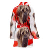 English Mastiff On Red Print Women's Bath Robe