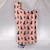 Labrador Dog Pink Pattern Print Hooded Blanket