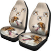 Borzoi Dog Print Car Seat Covers