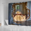 Golden Hamster 3D Print Shower Curtains