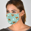 Nova Scotia Duck Tolling Retriever Paws Print Face Mask