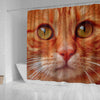 Lovely Cat Face Print Shower Curtains