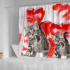 Cute American Shorthair Print Shower Curtains