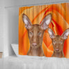 Pharaoh Hound Dog Print Shower Curtains