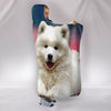 Samoyed Dog Print Hooded Blanket