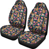 Brussels Griffon Dog Floral Print Car Seat Covers