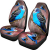 Blue Budgie (Budgerigar) Bird Print Car Seat Covers