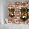 Amazing Rottweiler Dog Print Shower Curtains