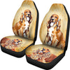 Cute Cocker Spaniel Dog Print Car Seat Covers