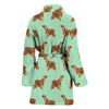 Lovely Cocker Spaniel Dog Pattern Print Women's Bath Robe