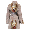 Lovely Yorkshire Terrier Print Women's Bath Robe