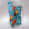 Platy Fish Print Hooded Blanket