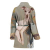 Greyhound Dog Print Women's Bath Robe