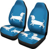 Cute Dachshund Dog Print Car Seat Covers