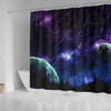 Outer Space Print Shower Curtains