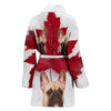 French Bulldog Print Women's Bath Robe