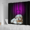 Shih Tzu Dog Print Shower Curtain