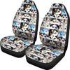 Siberian Husky Eyes Print Car Seat Covers