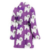 Bichon Frise Dog Pattern Print Women's Bath Robe