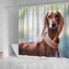 Awesome Saluki Dog Print Shower Curtains