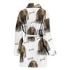 Weimaraner Dog Patterns Print Women's Bath Robe