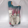 Cute Westie Dog Print Hooded Blanket