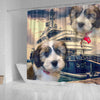 Cute Shih Tzu Print Shower Curtains