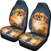 Cute Pekingese Dog Print Car Seat Covers