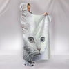 Turkish Angora Cat Print Hooded Blanket