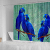 Hyacinth Macaw Parrot Print Shower Curtains