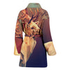 Amazing Deer Vector Art Print Women's Bath Robe