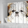 Cute Shih Tzu Dog Art Print Shower Curtain