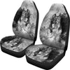 German Shepherd B/W Print Car Seat Covers