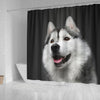 Siberian Husky Print Shower Curtains