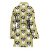 Miniature Schnauzer Dog Pattern Print Women's Bath Robe