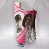 German Shorthaired Pointer Dog Print Hooded Blanket