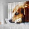 Beagle Dog Art Print Shower Curtains