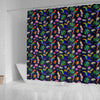 Lovely Parrot Floral Print Shower Curtains