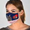 Norwegian Forest Cat Love Print Face Mask