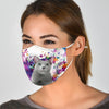 Russian Blue Cat Print Face Mask