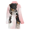 Toy Fox Terrier Dog Print Women's Bath Robe