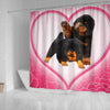 Cute Tibetan Mastiff Puppies Print Shower Curtain