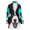 Border Collie Dog Art Print Women's Bath Robe