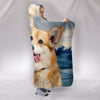 Pembroke Welsh Corgi Print Hooded Blanket