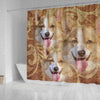 Cute Pembroke Welsh Corgi Print Shower Curtains