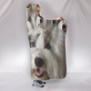 Cute Old English Sheepdog Print Hooded Blanket