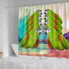 Red Shouldered Macaw Parrot Print Shower Curtains