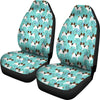 Papillon Dog Floral Print Car Seat Covers