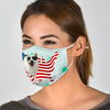 Cute American Eskimo Dog Print Face Mask